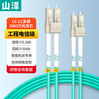 SAMZHE 山泽 电信级万兆光纤跳线LC-LC多模双芯OM3-300 低烟无卤入户光纤线 收发器尾纤 3米G3-LCLC03