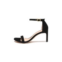 STUART WEITZMAN 女士一字带高跟鞋黑色 NUNAKEDSTRAIGHT BLACK SUE SUEDE 39码