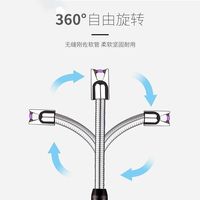 燃气灶脉冲点火枪加长手柄防风耐用家用燃气灶打火机充电香薰蜡烛 红色-充电款