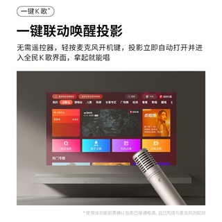 XGIMI 极米 智能无线麦克风Pro(双支版) 一键联动开机 语音点歌切歌 专属定制咪芯 6种音效