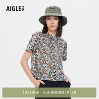 AIGLE 艾高 2023年春夏新品AIS23WSHI013女士户外印花短袖衬衫  AK951