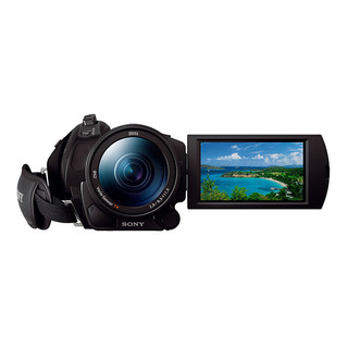 SONY 索尼 FDR-AX700 4K HDR专业高清数码摄像机 家用/直播 (含256G卡+备电+包+卡色金环UV+麦克风+三脚架)