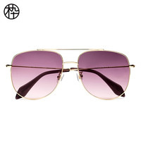 MUJOSH 木九十 SM1920222 中性太阳镜 金框渐紫片 59mm