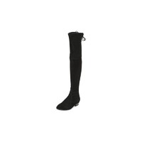 STUART WEITZMAN 女士高筒低跟靴 LOWLAND BLACK SUEDE