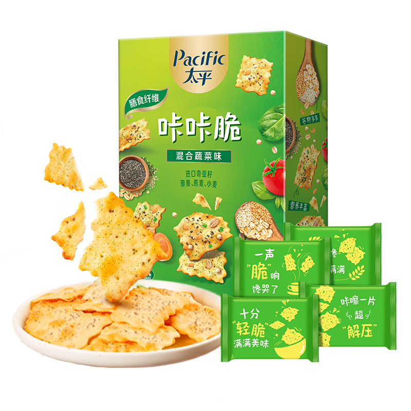 88VIP：Pacific 太平 苏打饼干咔咔脆混合蔬菜味 100g