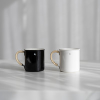 日本进口燕印GSP手工藤编珐琅马克杯日式高颜值小众设计感咖啡杯