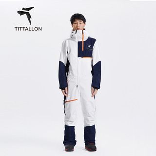 TITTALLON 体拓 连体滑雪服 男冬季加厚大码拼色防水单板雪服套装女