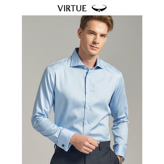Virtue 富绅 贡缎免烫法式衬衫送袖扣