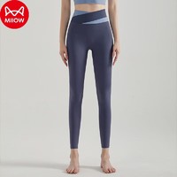 Miiow 猫人 鲨鱼裤高叉腰撞色拼接提臀瘦腰瑜伽健身裤 CK-254
