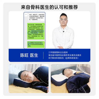 warmsleep 温眠 人体工学护颈枕记忆棉枕芯枕头颈椎牵引枕夏季冰丝凉感枕家用 天丝天蓝基础款（平衡款）