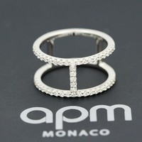APM Monaco 摩纳哥APM Monaco·几何图案个性时尚指环 A16876OX