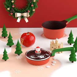 Didinika 迪迪尼卡 圣诞款 限定奶锅+蒸屉套装