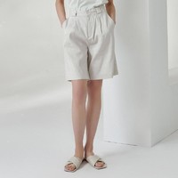 MECITY [1件5折价:169.5,可叠加199减30]MECITY女装2021夏季新款纯色简约时尚宽松短裤女