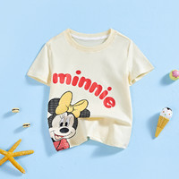 Disney 迪士尼 米奇米妮兄妹款夏季时尚卡通印花男女童短袖T恤舒适亲肤儿童T恤