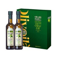 88VIP：欧丽薇兰 特级初榨橄榄油500ml*2瓶精致礼盒