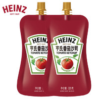 移动端、PLUS会员、有券的上：Heinz 亨氏 番茄酱 袋装番茄沙司 意大利面薯条酱 320g*2袋