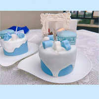 《blue blue》小蜡烛香薰奶香味蛋糕礼盒创意生日ins风浪漫礼物