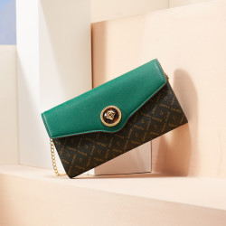 pierrecardin皮尔卡丹时尚撞印花女士手拿包女票夹可斜挎链条包