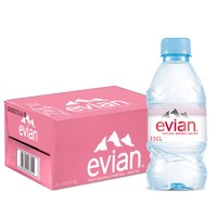 evian 依云 法国进口Evian依云330ml*24瓶弱碱性水天然矿泉水整箱全国包邮