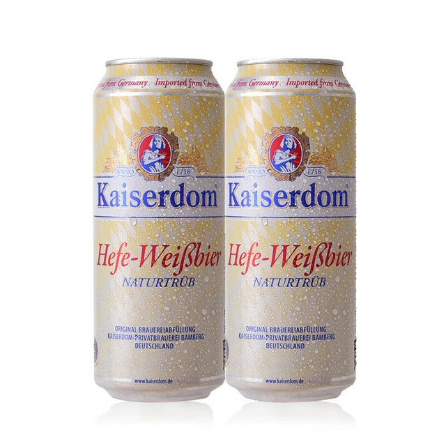 移动端：Kaiserdom 凯撒 小麦白啤酒 500ml*2听 德国原装进口