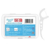 牙博士 牙线棒超细深洁高拉力清洁齿缝便携盒家庭装 细牙线棒55支*1盒