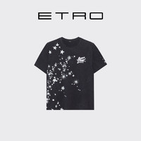 ETRO 艾绰 RJL联名胶囊系列 男女款圆领短袖T恤 232D1960353820200 深蓝色 XL