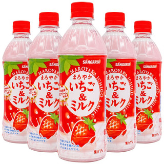 三佳利（Sangaria）日本进口Sangaria三佳利饮品桑戈利亚饮料草莓牛奶500ml*3瓶 四瓶哈密瓜牛奶