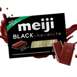 meiji 明治 钢琴黑巧克力盒装26片120g(代可可脂) 日本进口生日礼物送女友