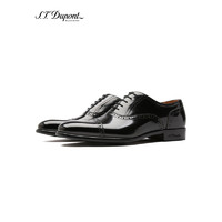 S.T.Dupont都彭手工皮鞋男士正装皮鞋一字头牛津鞋亮面牛皮布洛克L31232646 黑色 39欧码