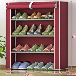 索尔诺 简易鞋柜 4层单排长61cm-可收纳12双鞋