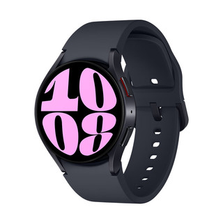 Galaxy Watch6 智能手表 40mm 黑色表壳 云影灰硅胶表带（北斗、血压、GPS、ECG）
