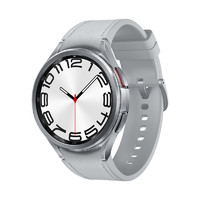 SAMSUNG 三星 Galaxy Watch6 Classic 智能手表 47mm 银色表壳 星系银硅胶表带（北斗、血压、GPS、ECG）