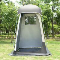 楚乔 帐篷户外露营更衣淋浴洗澡帐篷野营厕所模特换衣服钓鱼凉棚加大 咖啡 单人