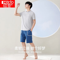 红豆男装 红豆（Hodo）情侣睡衣纯棉抑菌短袖短裤