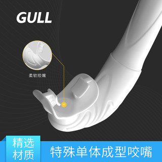 GULL自由潜浮潜呼吸管液态硅胶可折叠湿式管猎潜水软管送收纳盒