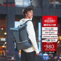 Samsonite 新秀丽 双肩包电脑包15.6英寸男背包书包旅行包户外休闲大容量 QK7青灰色