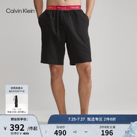 Calvin Klein 内衣23春季男士彩色腰边舒适家居短裤睡裤NM2422 UB1-太空黑 L