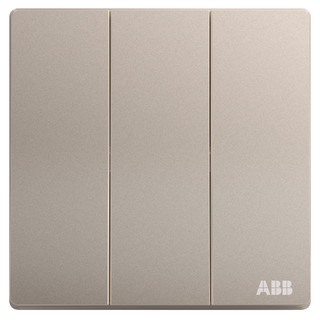 ABB 开关插座面板 三位双控三开双控开关 轩致系列 金色 AF121-PG