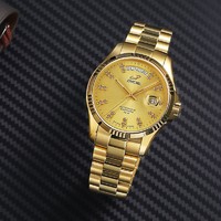 ENICAR 英纳格 经典系列 3169-50-330P 40mm 男士机械手表 金盘 金色精钢表带 圆形