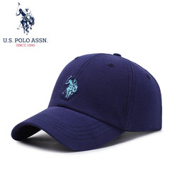 us polo assn 保罗帽子男女通用棒球帽青年户外运动时尚鸭舌帽 藏蓝