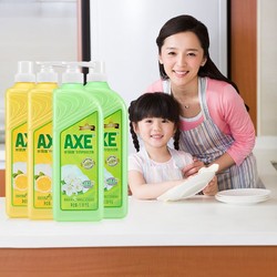 AXE 斧头 牌洗洁精柠檬1.18kg*2+花茶1.18kg*2可洗果蔬洗碗液厨房