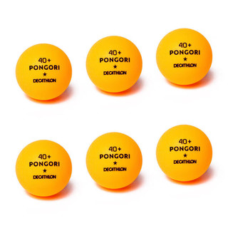 DECATHLON 迪卡侬 乒乓球比赛用球训练球40+ABS一星黄球 6只装