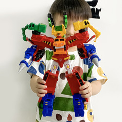 小牧馬 救援巨人四合體咖寶車神變形汽車機器人兒童男孩玩具全套金剛