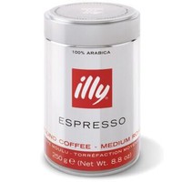 限地区：illy 意利 黑咖啡 意式浓缩 中度烘培咖啡粉  250g/罐