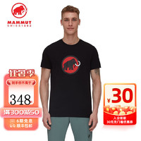 猛犸象（MAMMUT）Classic 男士经典红标logo短袖T恤 0001黑色 M