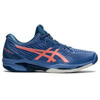 ASICS 亚瑟士 男士运动鞋SOLUTION SPEED FF 2系列缓震耐磨 网状透气 男士网球鞋1041A182 蓝色/橙色 标准46/US11.5
