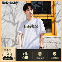 Timberland 短袖男夏季户外运动休闲半袖印花白色T恤A2593