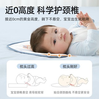 贝肽斯 云片枕初生婴儿吸汗枕头新生儿0到6个月透气定型宝宝枕夏季