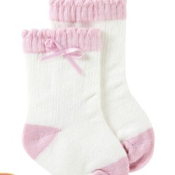 Purcotton 全棉时代 儿童提花棉袜 粉紫色 11cm（1-2岁）
