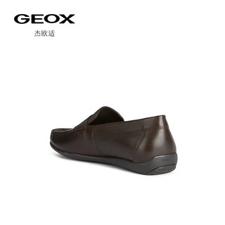 GEOX杰欧适男士时尚商务休闲舒适乐福鞋平底鞋U250WA 咖啡色C6009 40